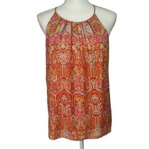 Violet + Claire Women’s Top Sz Medium Spaghetti Straps Button Back Multi Colors